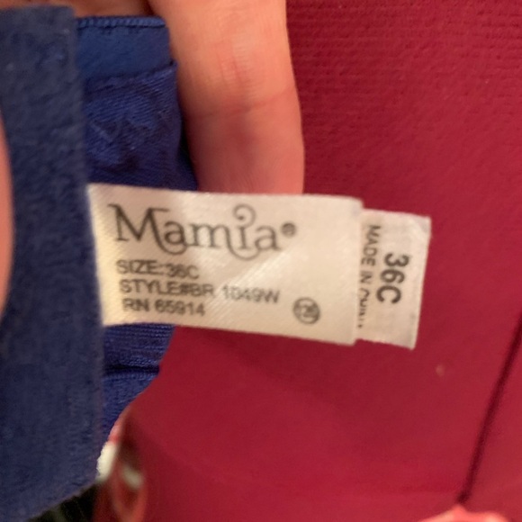Mamia Blue Jacquard Bra NWOT - Picture 4 of 11